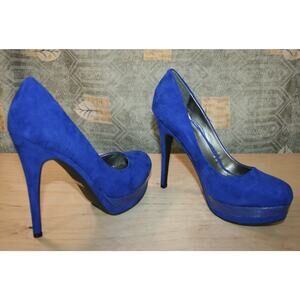 New Guess Blue Suede Leather Pumps 11 M